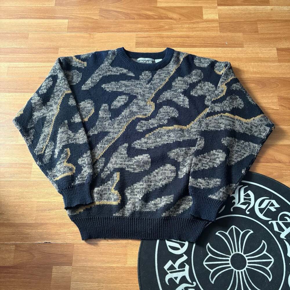 Marquis Vintage Abstract Crewneck Sweater Size L
